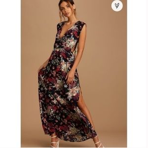 Lulus Flourishing Friendships Black Floral Dress